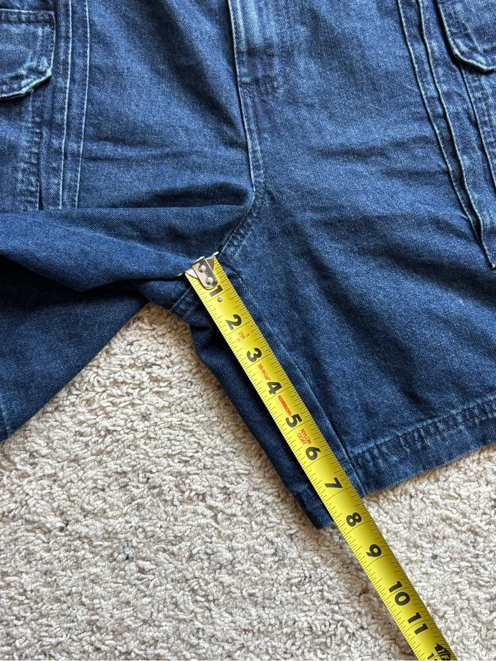 croft & barrow Dark Blue Denim Cargo Shorts men’s 40